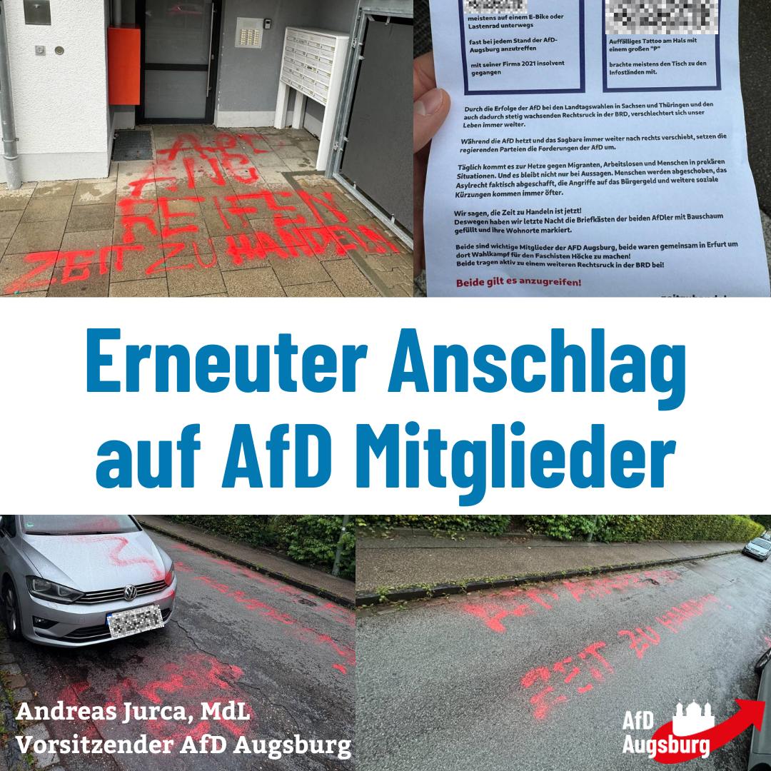 Anschlag auf Mitglieder der AfD Augsburg