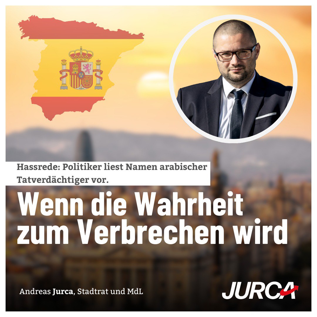 Spanischer Politiker liest Namen arabischer Tatverdächtiger vor und wird verurteilt.